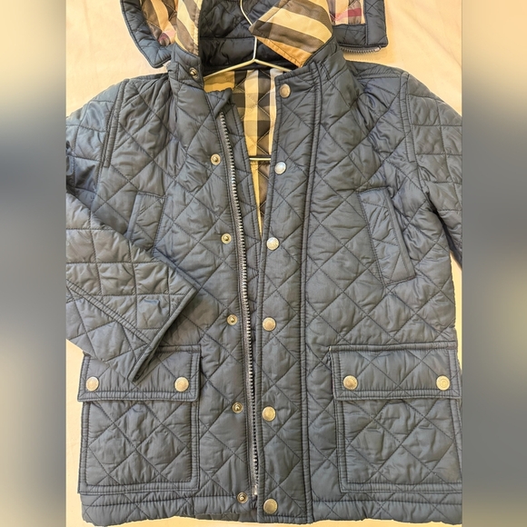 Burberry Boys Quilted Jacket Navy Size 5Y - Picture 5 of 8